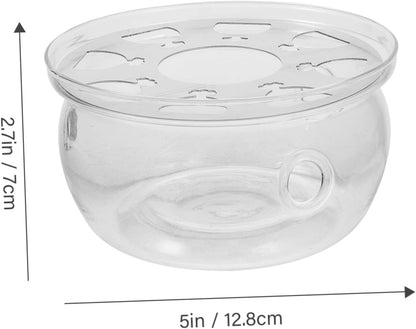 Zerodeko Transparent Teapot Heating Base Insulation Stove for Kung Fu Tea Glass Teapot Warmer Compact Design for Home Decor Daily Use Tea Accessory