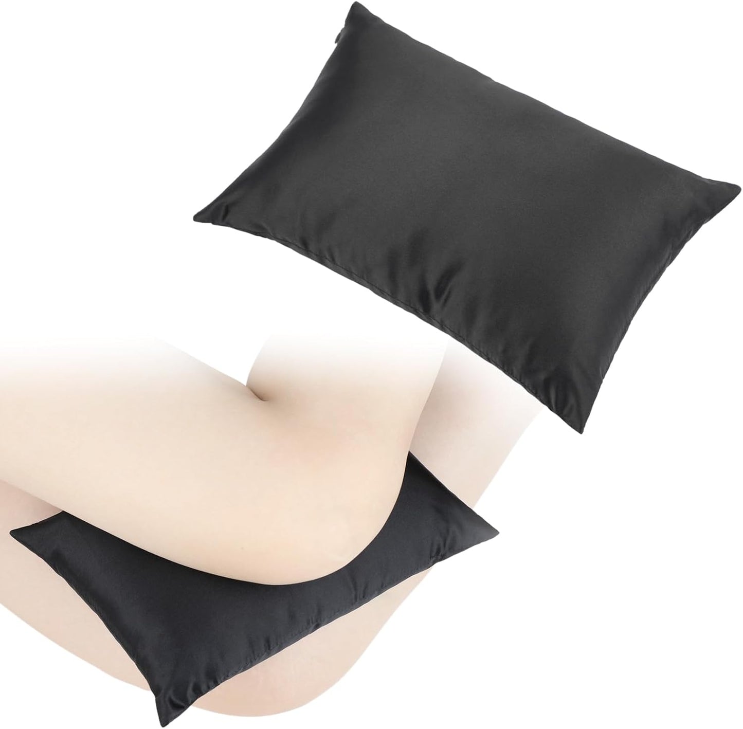Soft Knee Pillow Leg Pillows 11" x 7.8" Small Hip Support Pillows Between Legs for Side Sleepers Sciatica Joints Pain Relief Machine Washable Post Surgery Cushion Gifts, Minky Dot Light Gray