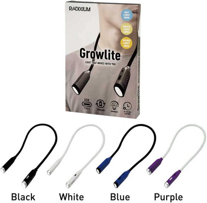 Neck Reading Light, 3 Color & Brightness Adjustable Book Light for Reading in Bed, Hands-Free, Lightweight, USB C Rechargeable, Eye-Caring, Perfect for Crafts, Camping, Kids & Adults (white)