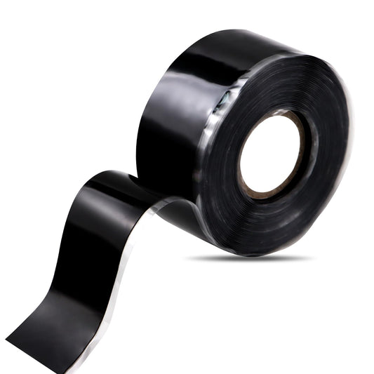Self Fusing Silicone Tape 1''x16.4 FT Waterproof Self-Amalgamating Repair Tape for Plumbing, Hose, Pipeline & Electrical Cable Winding Emergency Leak Seal for Hot Cold Pipes (0.5mm Thickness)