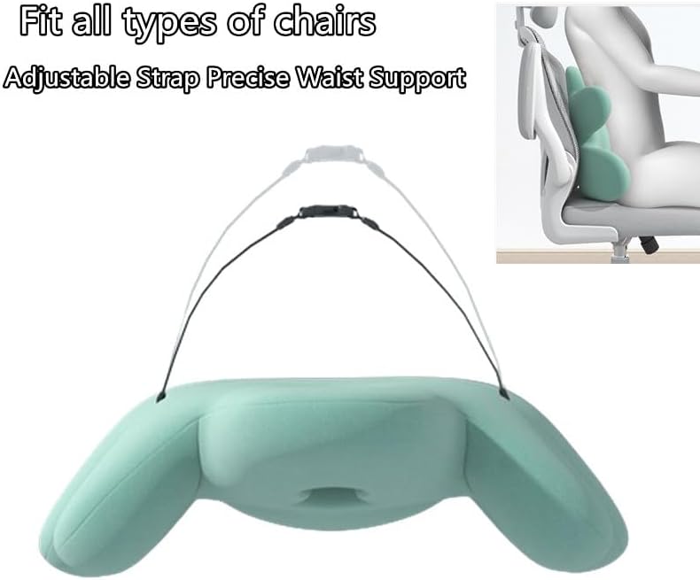 Lumbar Support Pillow for Office Chair, Back Support Pillow for Car, Chair | Office Chair Back Support Improve Lower Back Pain Relief & Sitting Posture, Memory Foam Back Cushion for Long Sitting