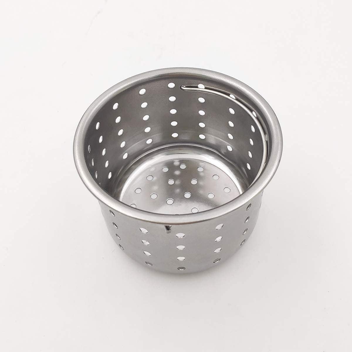 GZILA Kitchen Sink Drain Basket Only, 3-inch Basket for Kitchen Sink Strainer Replacement, Deep Cup Strainers with Handle, SUS 304 Stainless Steel