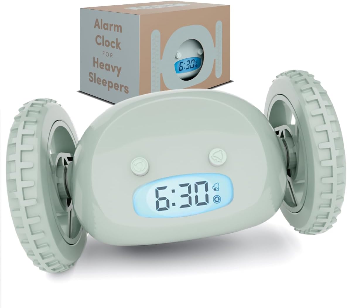 CLOCKY Alarm Clock on Wheels – Loud Rolling Alarm Clock for Heavy Sleepers