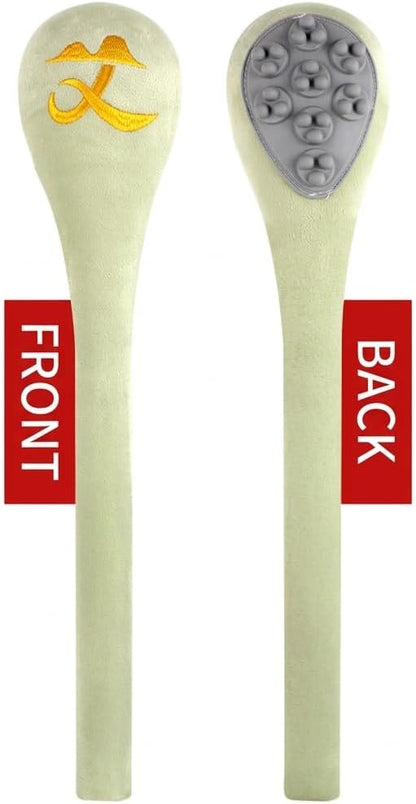 Manual Back Massager & Meridian Pat Stick, Extended Handle Body Percussion Tool for Seniors & Adults, Flexible Relaxing Hammer for Neck, Shoulder, Legs, Home & Office Use