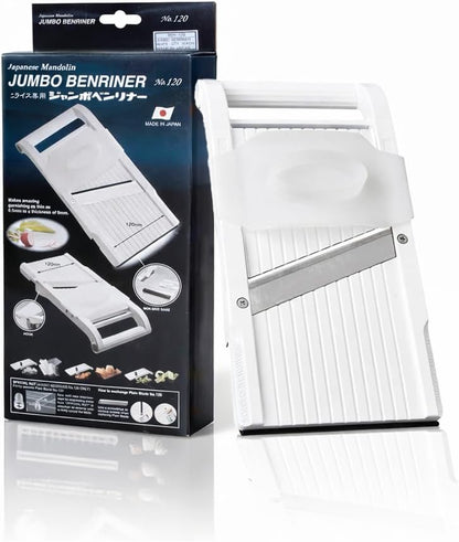 Benriner Mandoline Jumbo Slicer, Japanese Stainless Steel Blade, Beige