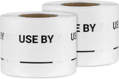 Use by/Expiration Food Date Labels, 1.5 inch Round, 300 Labels