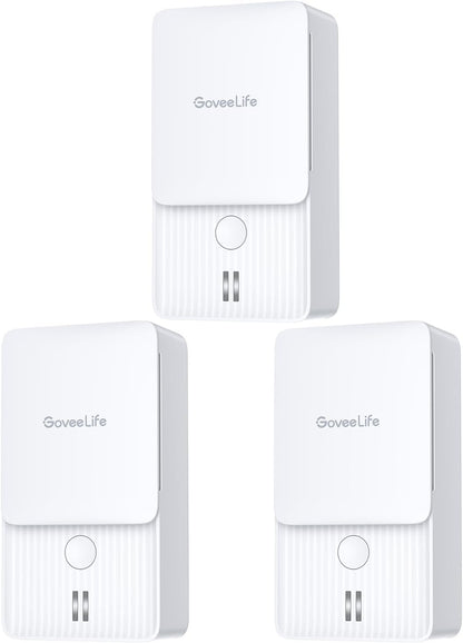 GoveeLife Water Leak Detectors with Leak and Drip Alerts, 3 Pack | 100dB Adjustable Audio Alarm, 5-Year Battery Life, IP66, Detector for Home, Bedrooms, Basement, Warehouse, Cabin/RV