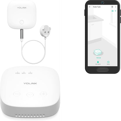 YoLink LoRa Smart Water Level Monitoring Sensor, Wireless Battery-Powered Float Switch Alarm, Sump Pump Alarm, AC Condensate Overflow, Tank Level, Toilet Leak Sensor, 105dB Siren, YoLink Hub Required