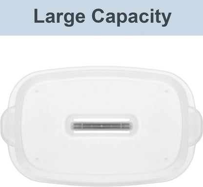 Haundry Large Cleaning Caddy with Handle, Cleaning Tool Storage Basket Organizer, Sturdy Pail Bucket Organizer, Household Bucket for Cleaning Supplies - Clear