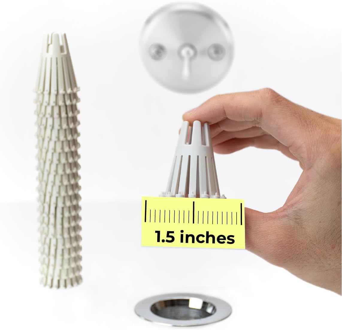 Disposable HairClaw 20 Pack | Bathtub Hair Catcher Strainer Trap for Standard Size 1.75 inch Tub Drain | Eco-Friendly Bioplastic