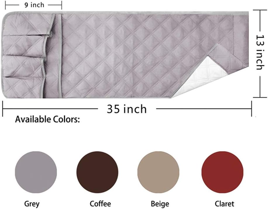 Couch Sofa Armrest Organiser Arm Chair Caddy Bedside Storage Pocket with 8 Pockets TV Remote Holder Bed Storage Pocket Bag for Cellphone Tablet Notepad Book Magazines DVD Glasses