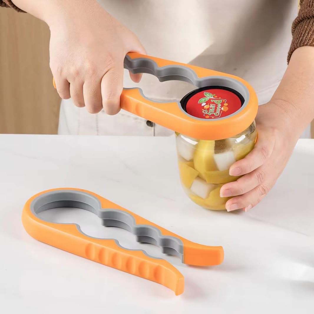 Easy Grip Jar, Bottle & Can Opener – Multi-Use Tool for Low Strength & Weak Hands, Perfect for Seniors with Arthritis
