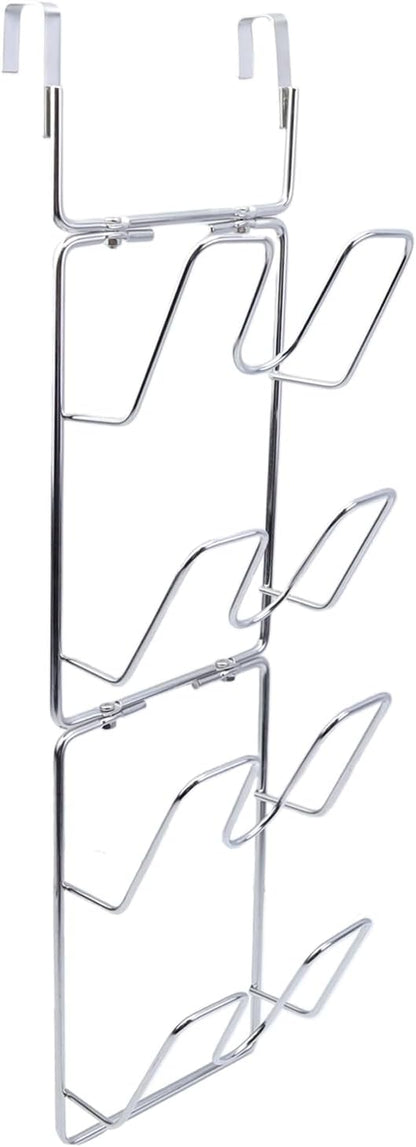 4 Tier Lid Organizer, Wall Mounted Pot Cover Rack, Lid Holder | No Drilling, Stainless Steel, Lid Holder for Kitchen Cabinet
