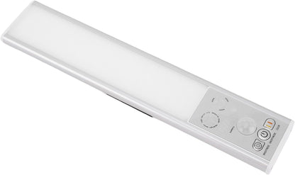 Buachois Motion Sensor Closet Light Super Thin Rechargeable Under Cabinet Lighting, Automatic On Off Indoor Light with 3 Color Temperature Adjustable Dimmable Brightness, for Kitch