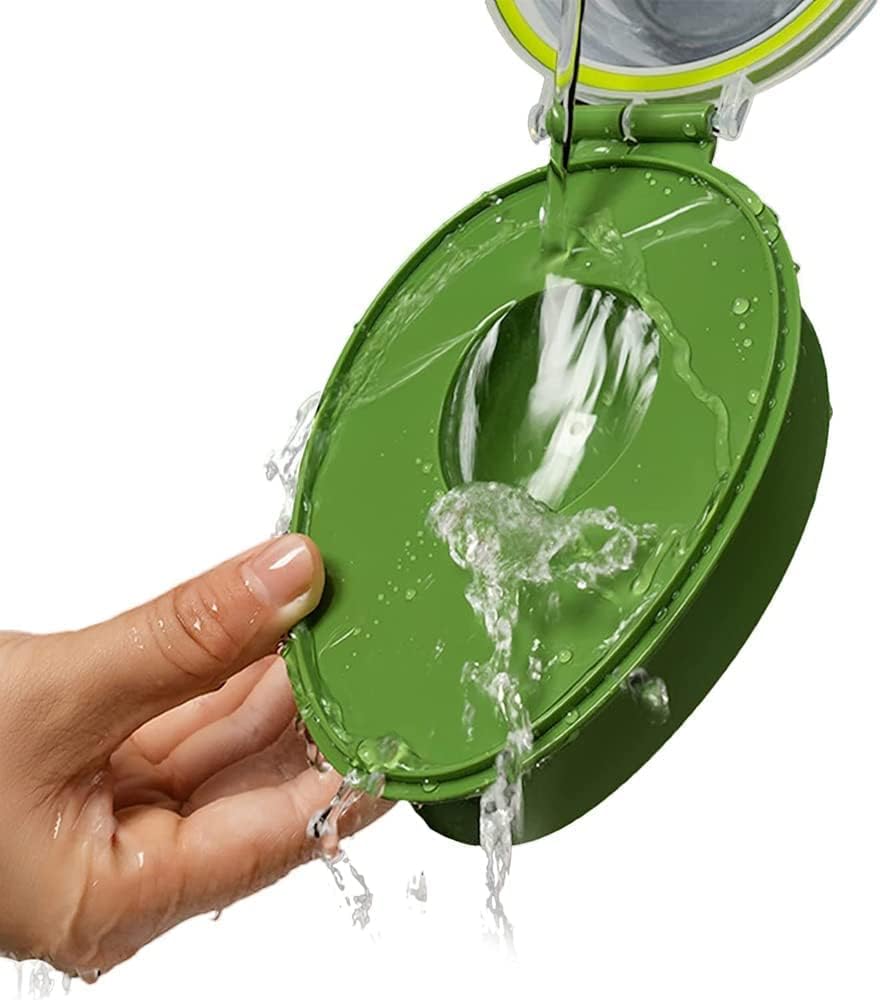 3 in 1 Avocado Slicer Tool and Saver Keeper,Avocado Pit Remover and Cutter as knife peeler scoop with Comfort-Grip Handle (Green-(Slicer+Saver))