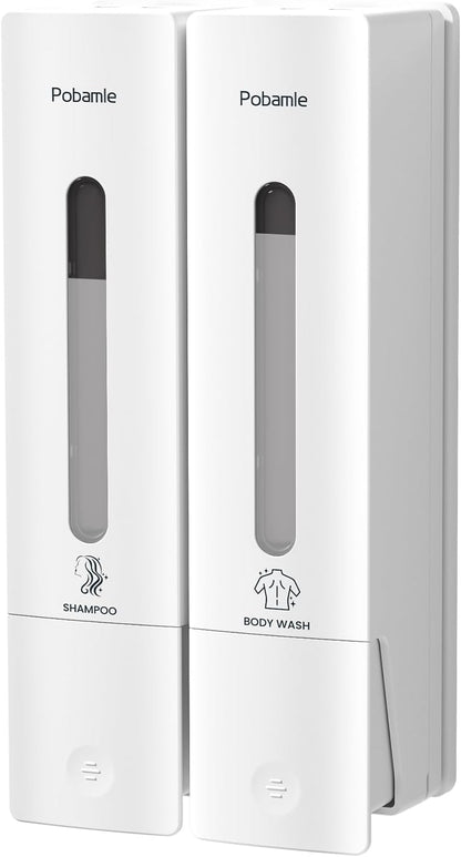 1984 Shower Soap Dispenser Bathroom Set Shampoo Conditioner Body Wash Dispenser Wall Mounted Shower Shampoo Dispenser 3 Chamber No Drill for Home Star Hotel 3 x 400ml Pink