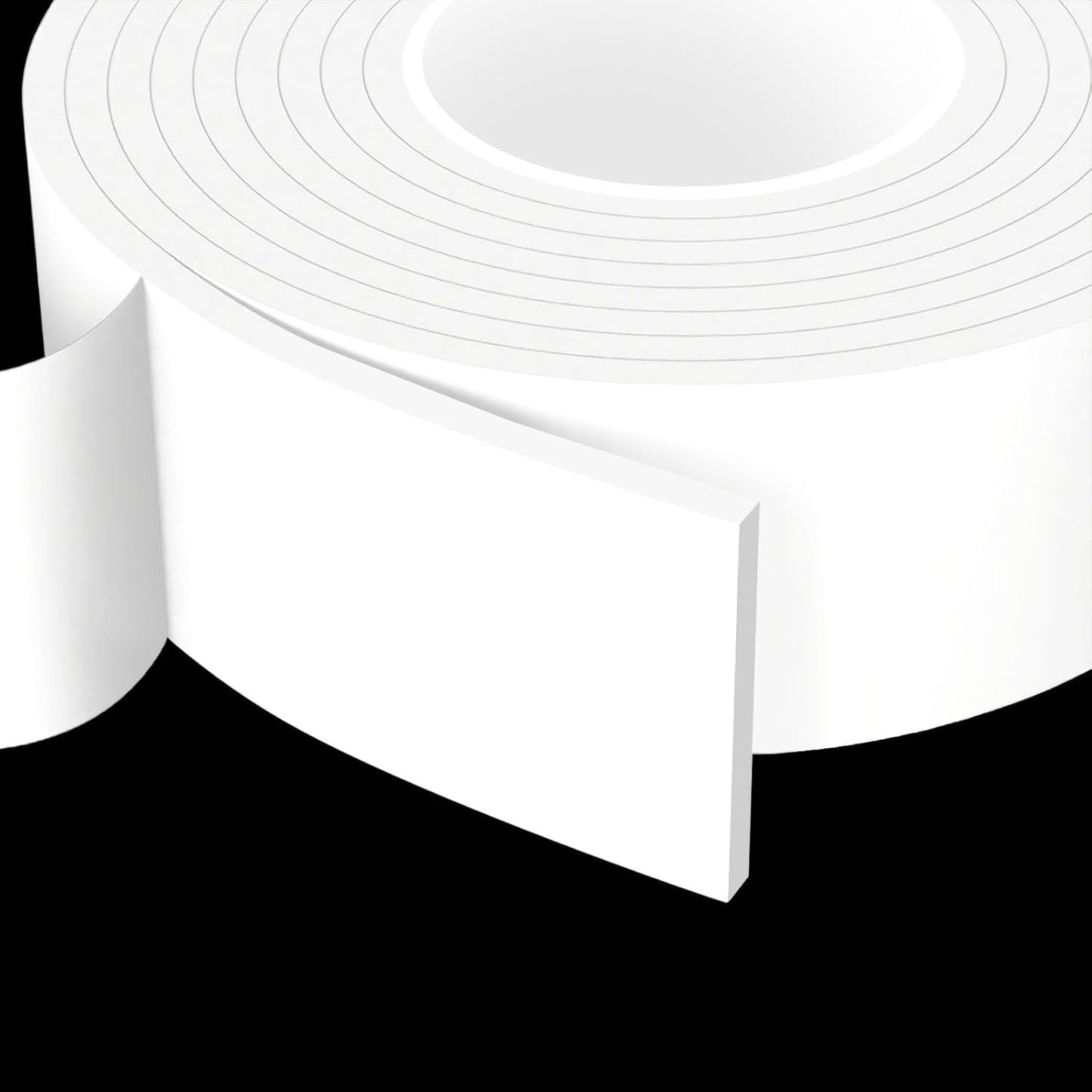 1 in Wide x 1/8 in Thick x 33FT Foam Weather Stripping Door Seal,Window Sealing Tape，Single-Sided Self-Adhesive Insulation Sealing Strip White