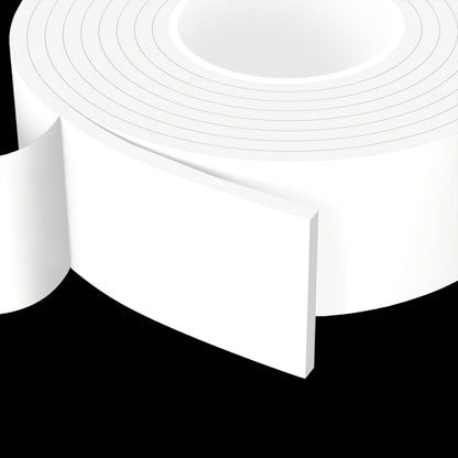 1 in Wide x 1/8 in Thick x 33FT Foam Weather Stripping Door Seal,Window Sealing Tape，Single-Sided Self-Adhesive Insulation Sealing Strip White
