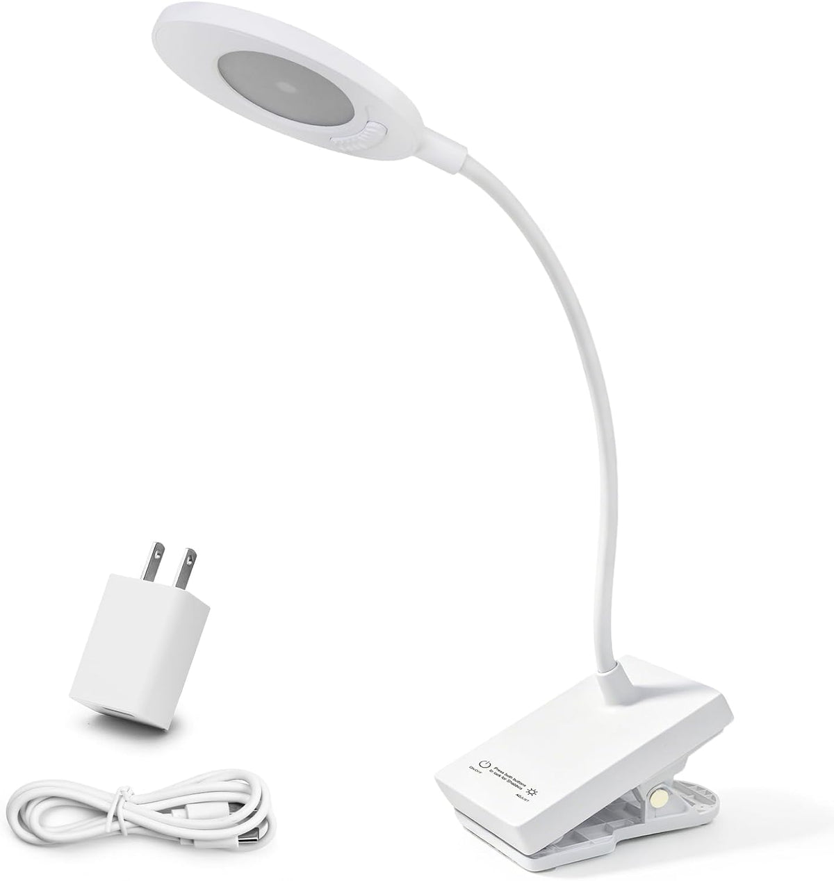 Shabbos Lamp, 2-in-1 Desk & Clip-On LED Shabbat Lamp, Adjustable Cover, 360° Flexible Gooseneck, 3 Color Modes & Adjustable Brightness, USB Plug-in Table Lamp for Bedside, Desk, Living Room, Study