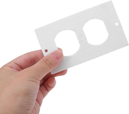 Electrical Outlet Foam Gasket Insulation Pad 20pcs | White Eva, Self-adhesive Back, One, Two, and Three Slot Options, Office and Residential Use, Noise Reduction Thermal