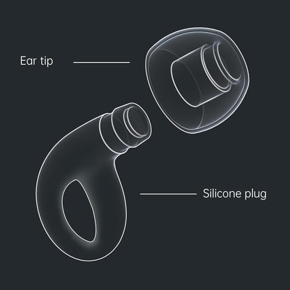 Ear Plugs for Sleeping Deep Focus, Travel, Snoring, 30dB Noise Reduction | Reusable Silicone Earplugs, Noise Cancelling, High Fidelity Hearing Protection, Black
