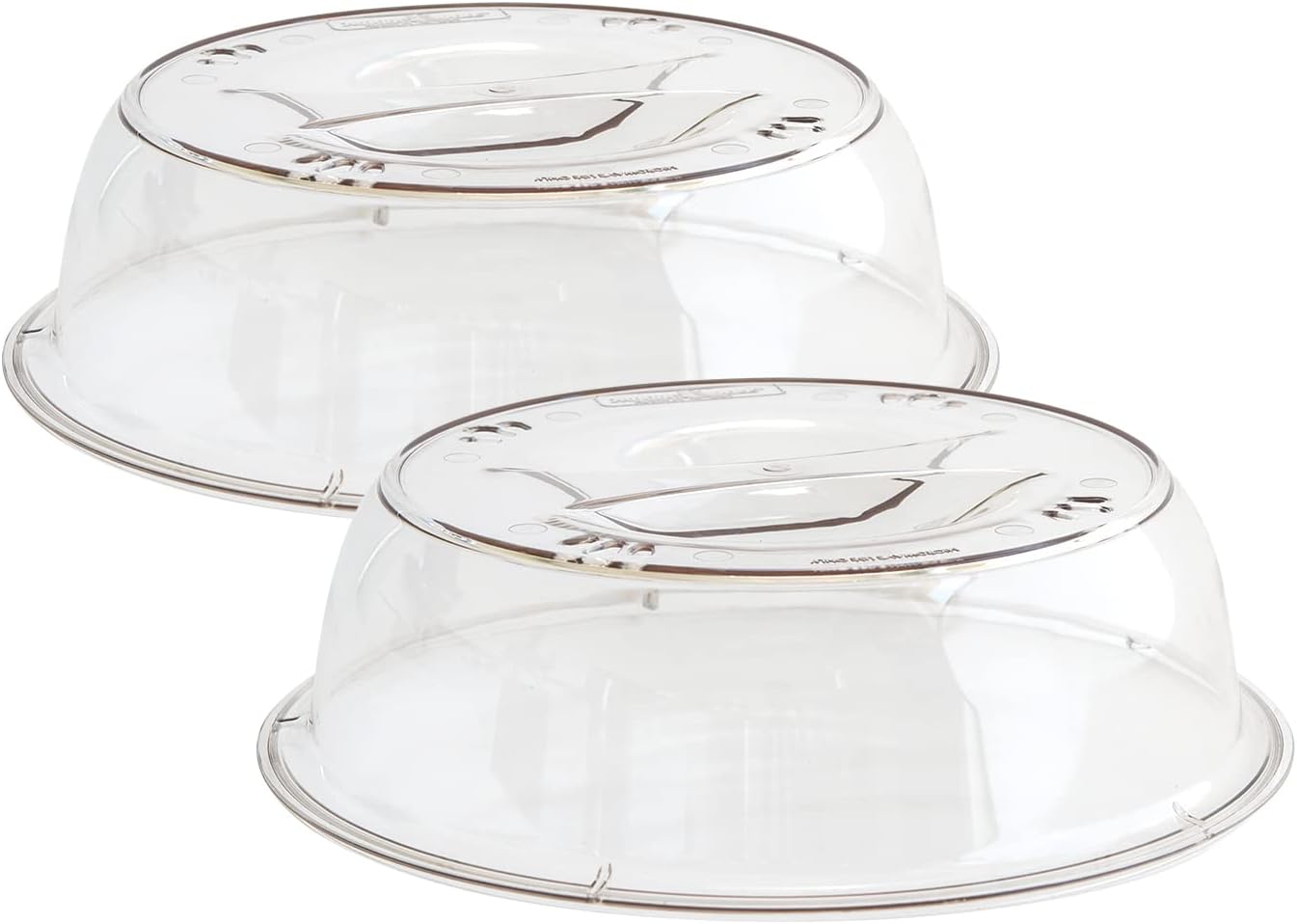 Nordic Ware Plastic Deluxe Microwave Cover, Clear (Set of 2)