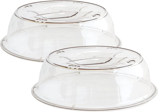 Nordic Ware Plastic Deluxe Microwave Cover, Clear (Set of 2)