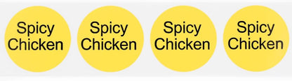 Yellow with Black Carnitas Circle Dot Adhesive Stickers, 1 Inch Round Labels, 500 Total Stickers