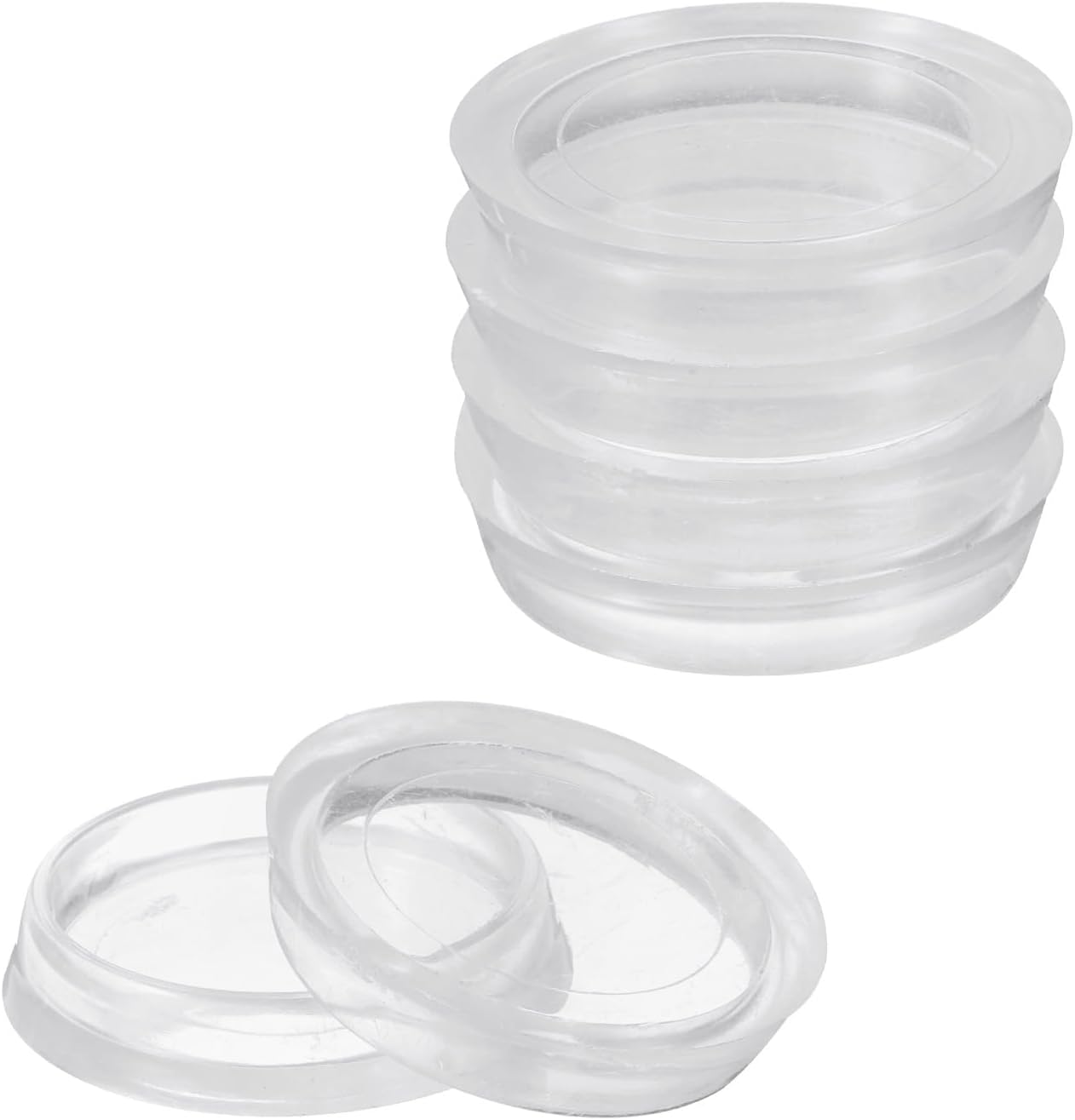 uxcell 12 Pcs Round Furniture Caster Cups, 1-7/8" Plastic Furniture Pads Floor Protectors for Carpet Floors
