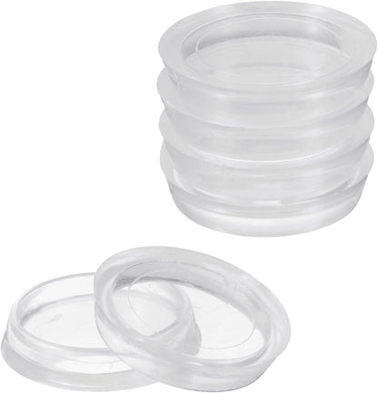 uxcell 12 Pcs Round Furniture Caster Cups, 1-7/8" Plastic Furniture Pads Floor Protectors for Carpet Floors