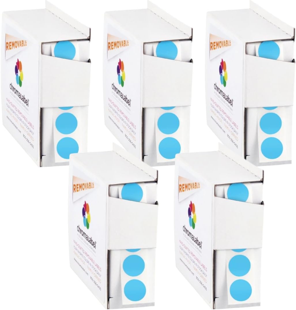 Removable Green Dot Stickers, 1/2 Inch, 1000/Box | Inventory Circle Labels with Removable Adhesive for Offices, Classrooms, Food Service, and Medical Settings. Made in USA