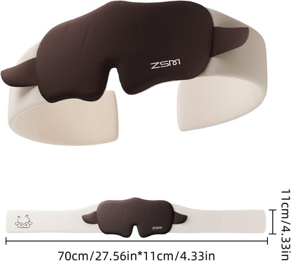 22mm Mulberry Silk Sleep Mask,3D Lash Friendly Eye Mask Adjustable Gray