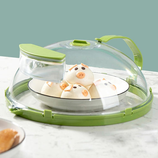 Microwave Splatter Cover with Steam Vent and Handle,10 Inch Clear Plate Cover, Essential Kitchen Gadgets for Food Safety