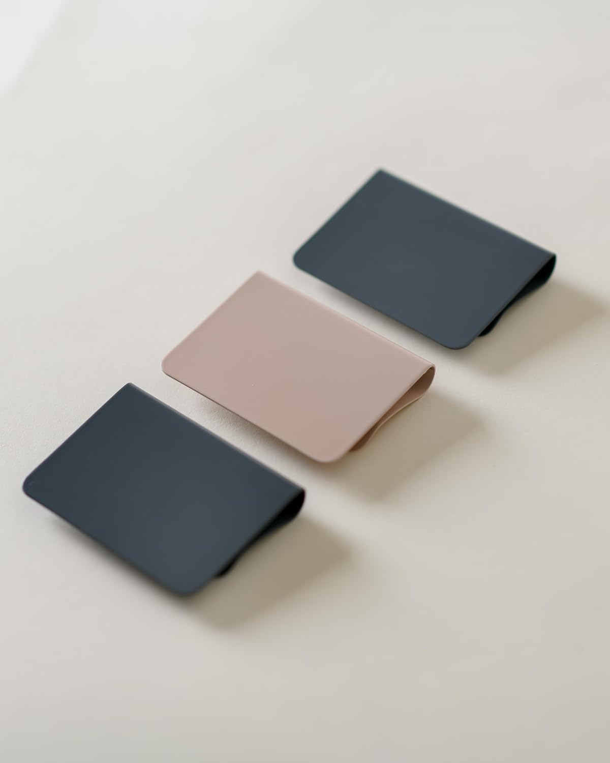 Bin Labels Clip On Set of 3 for Pantry Organization, Storage Bin and Basket Labels - Small Chalk Labels for Baskets - Modern Grey Carbon Bin Clip Labels for Baskets and Bins