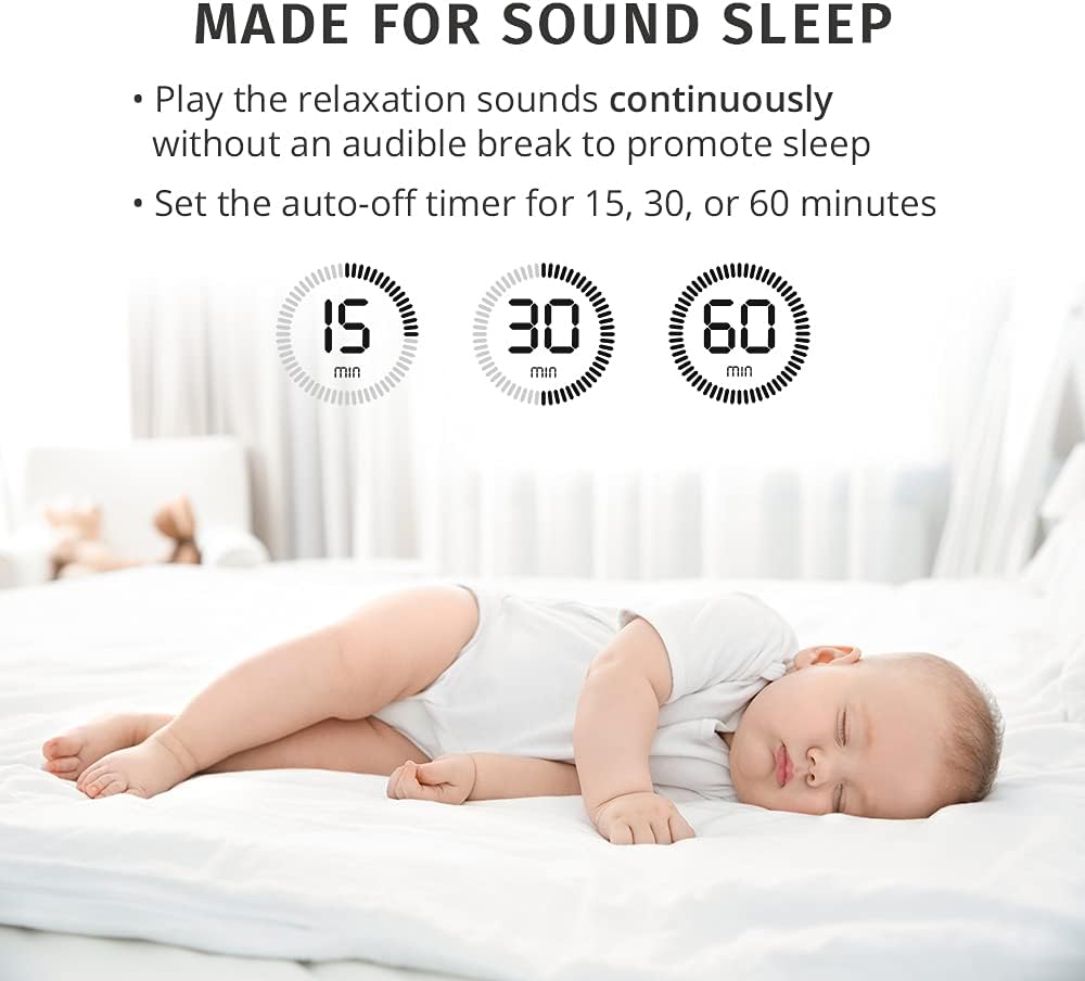 MyBaby SoundSpa White Noise Machine for Babies | 6 Soothing Lullabies for Newborns, Sound Therapy for Travel, Relaxing, Kids, Newborns, Baby Songs, Adjustable Volume, Auto-off Timer, By HoMedics | Sound Therapy for Travel, Relaxing, Kids, Newborns, Baby
