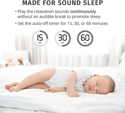 MyBaby SoundSpa White Noise Machine for Babies | 6 Soothing Lullabies for Newborns, Sound Therapy for Travel, Relaxing, Kids, Newborns, Baby Songs, Adjustable Volume, Auto-off Timer, By HoMedics | Sound Therapy for Travel, Relaxing, Kids, Newborns, Baby