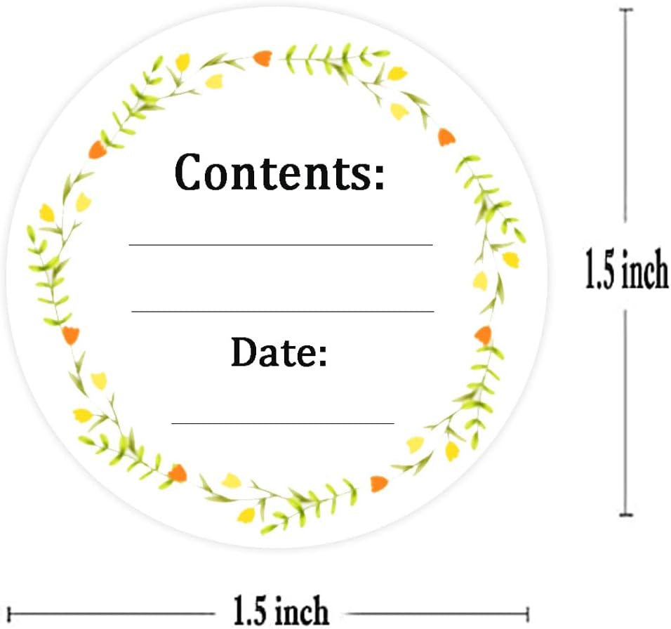 Dissolvable Canning Labels for Mason Jars,1.5 Inch Dissolvable Food Stickers Removable Freezer Food Date Labels for Food Containers(Pack-200)