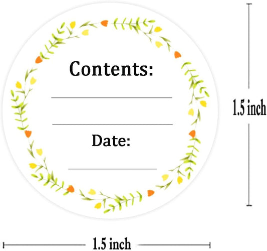 Dissolvable Canning Labels for Mason Jars,1.5 Inch Dissolvable Food Stickers Removable Freezer Food Date Labels for Food Containers(Pack-200)