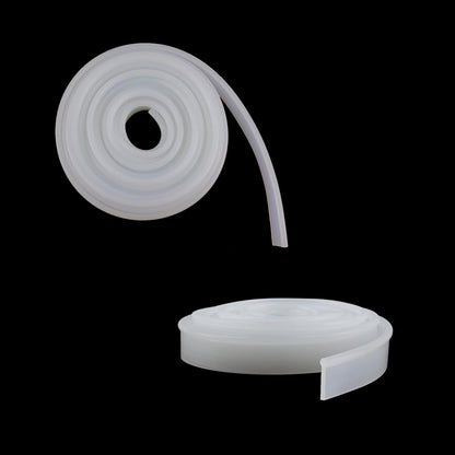 Oedema 118 Inch Shower Door Bottom Seal Strip, Black | Silicone, Waterproof, Shower Sweep Weather Stripping, for House and Glass Doors