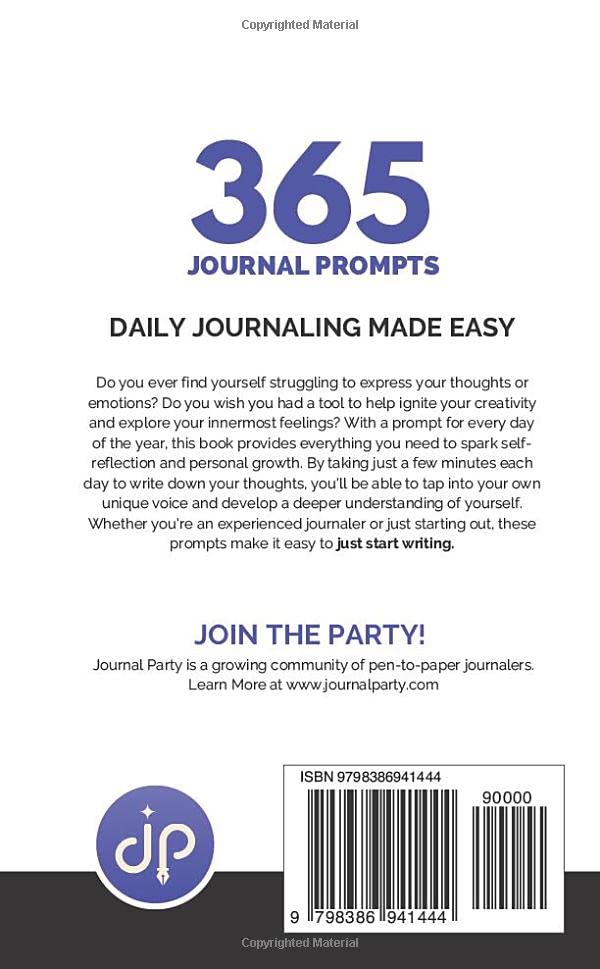 365 Journal Prompts: Writing Prompts For Daily Journaling And Self-Reflection