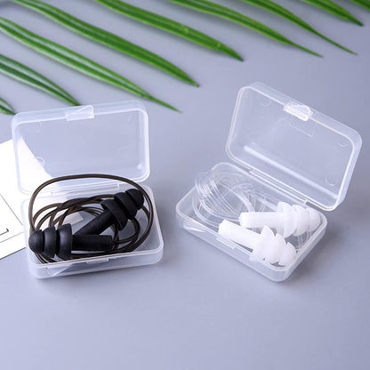 Noise Cancelling Ear Plugs with Cords 4 Pairs, Noise Reduction Soft Silicone Earplugs Waterproof Reusable Ear Plug for Sleeping, Snoring, Swimming, Study, High Fidelity Earplugs
