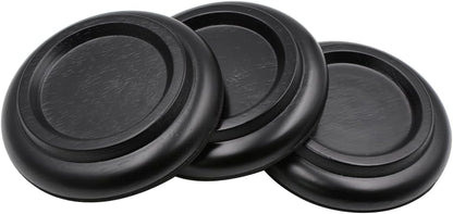 Piano Caster Cups Grand Piano Caster Cups Piano Leg Hardwood Cups Pads for Grand Piano (Wood Black, Set of 3)