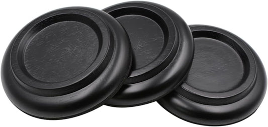 Piano Caster Cups Grand Piano Caster Cups Piano Leg Hardwood Cups Pads for Grand Piano (Wood Black, Set of 3)