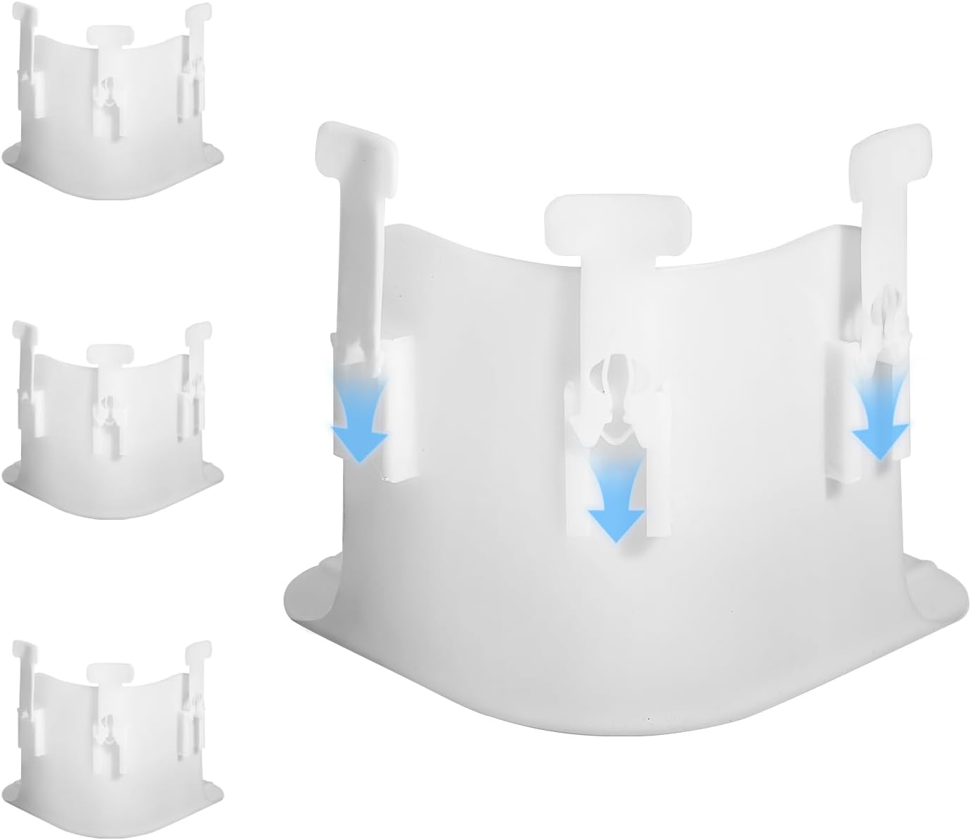 Bed Sheet Holders for Corners, 4 Pcs Adjustable Fitted Mattress Holders Organizer Clips Keep Sheets Firm & Tight in Place for All Bed Sizes (White)
