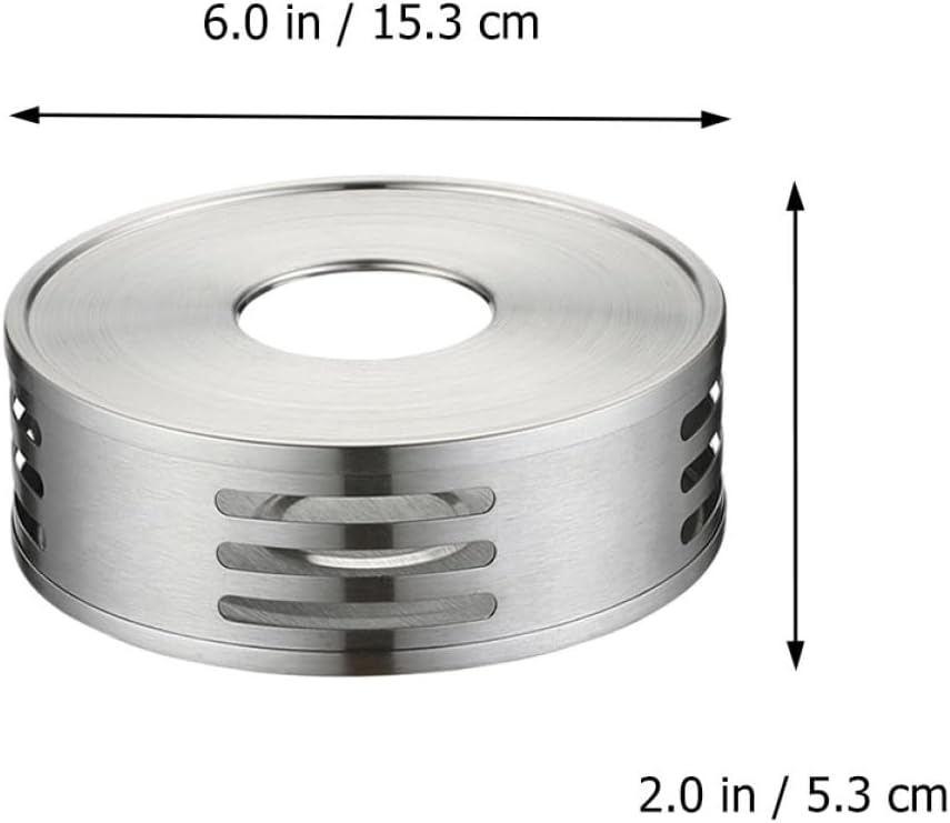 PRETYZOOM Stainless Steel Glass Tea Base Candle Holder for Home Office Cafe and Easy to Clean Tea Warmer for Enjoying Loose Leaf