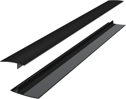 SEVCHY Silicone Stove Gap Covers (2 pack), Oven Gap Filler, Heat Resistant Stove Gap Filler, Seal Gap between Stovetop and Counter, Easy Clean (21 inch, Black)