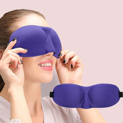 Sleep Mask for Back and Side Sleepers 1 Pack, 3D Light Blocking Eye Mask for Sleeping, Zero Pressure Eye Cover for Women and Men, Lightweight Breathable Night Blindfold Black