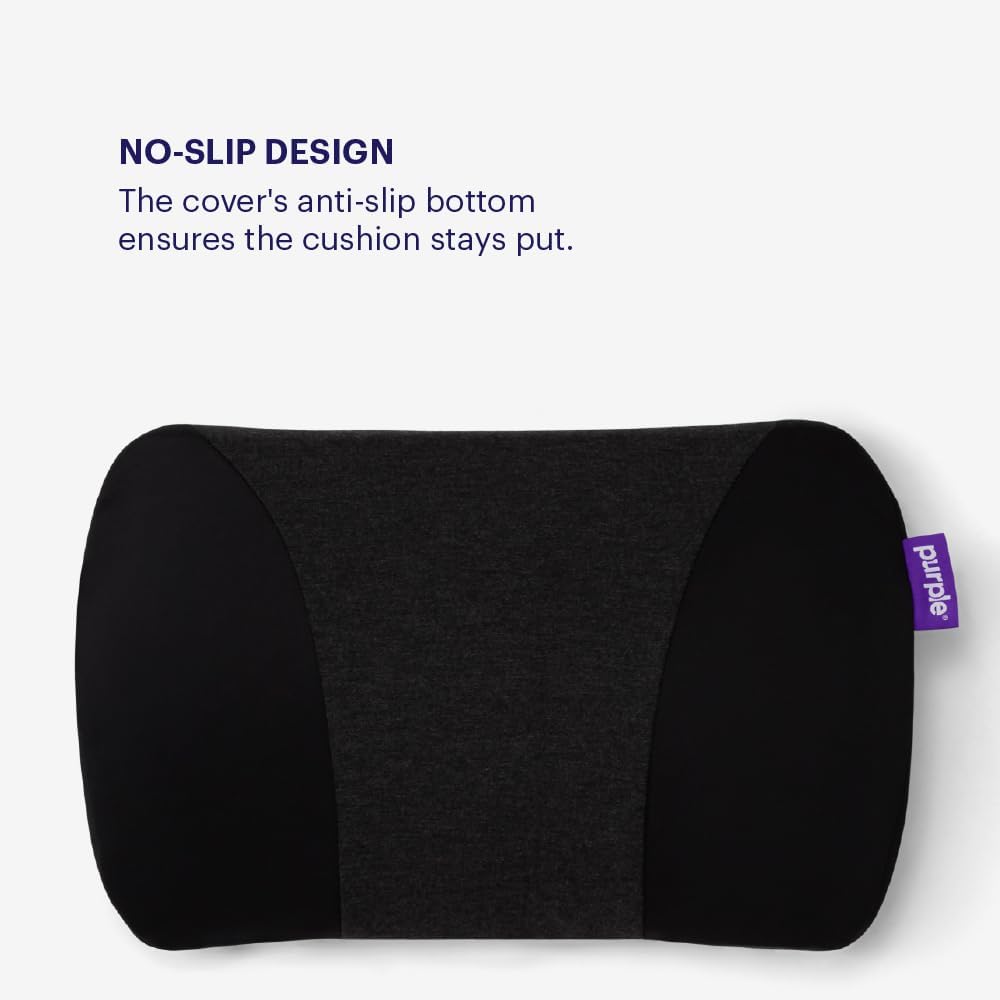 Purple Back Cushion, Lumbar Support Pillow for Office Chair, Car Seat