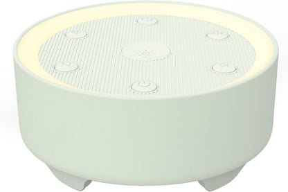 Kipcush White Noise Machine for Sleeping, Baby & Adults, High-Fidelity Non-Looping Sounds, Sleep Sound Machine with Dimmable Night Light, USB Powered, Memory Function, Home, Nursery & Travel