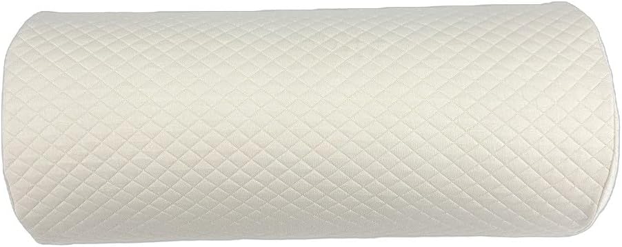 Memory Foam Half Moon Shaped Bolster Pillow for Neck Leg Knee Lumbar Feet Lower Back 16.5x7x4 (Grey)